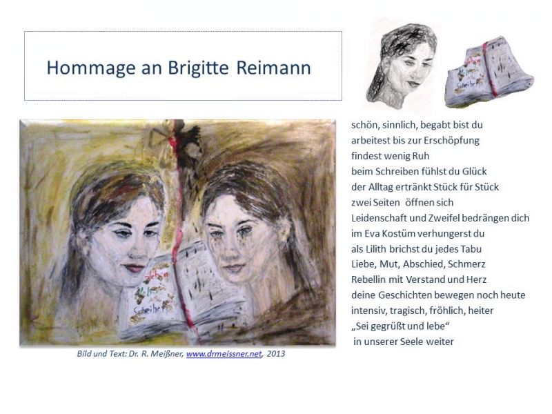 Bild und Gedicht  zu Brigitte Reimann